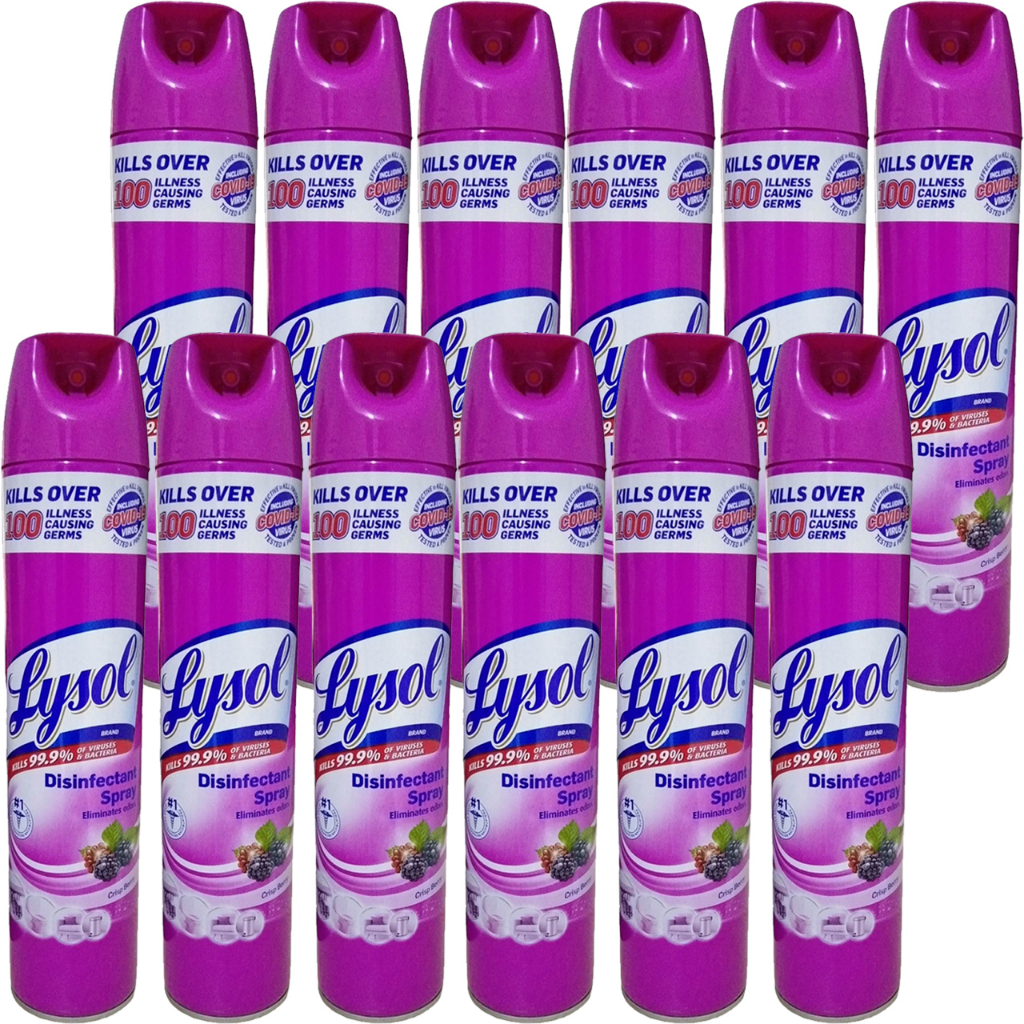 COD Set of 12 Lysol Crisp Berry Scent Disinfectant Spray 681ml (510