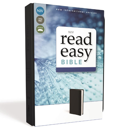 NIV, Read Easy Bible, Large Print, Leathersoft, Black Shopee Philippines