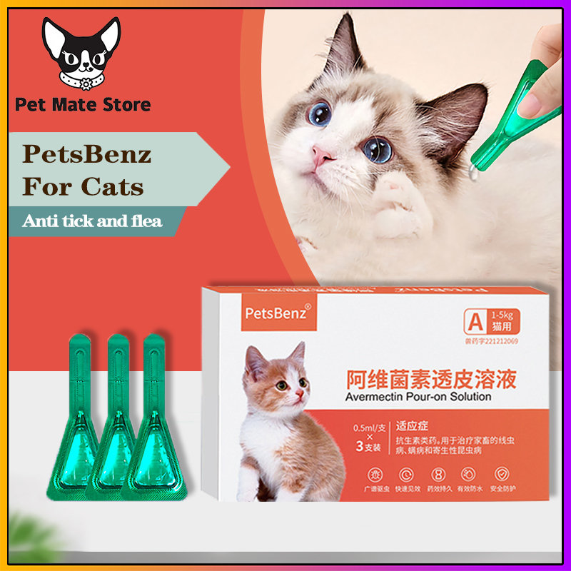PetsBenz Cat Flea Remover Tick and Flea Remover Deworming for Dog Anti