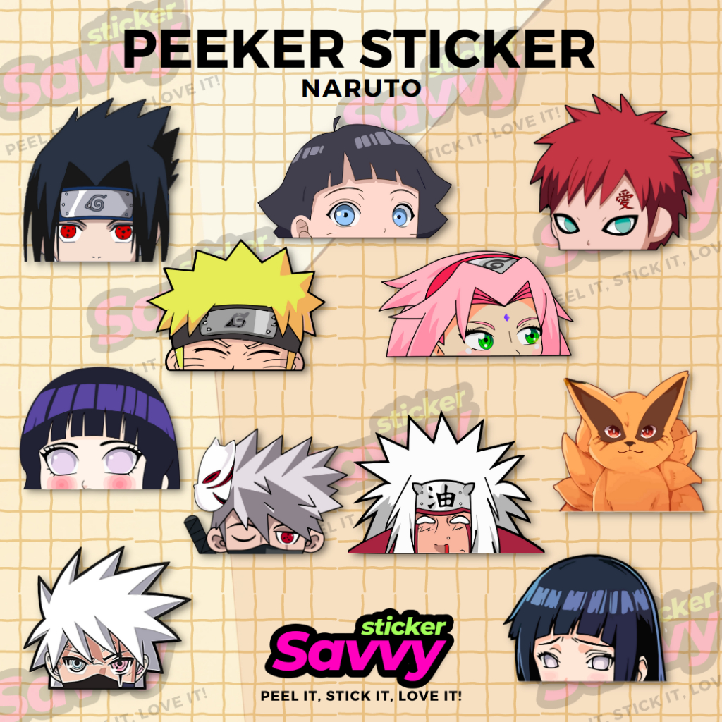 Naruto Peeker Stickers | naruto shippuden | Anime | Laminated Vinyl ...