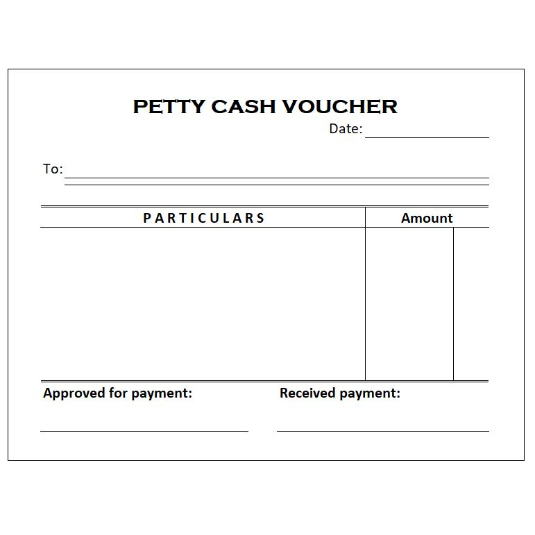 Petty Cash Voucher and Gas/Fuel Voucher Pad 1/4 Size, 50 Sheets