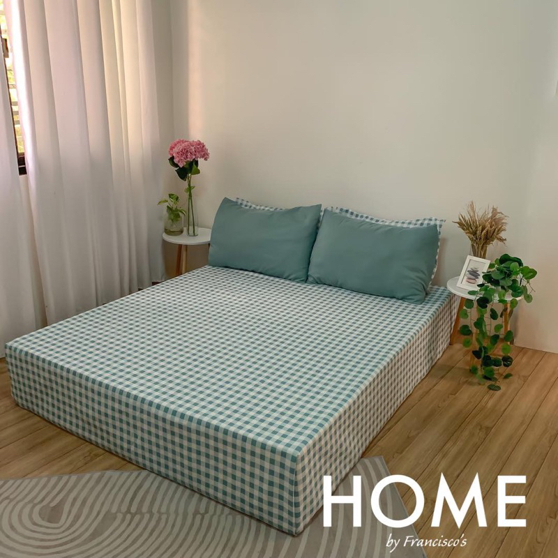 3in1 Canadian Stripe / Korean Bed Sheet Set with Pillowcase Shopee