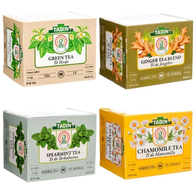 Tadin Tea Green Tea, Ginger, Spearmint & Chamomile 10g Shopee Philippines