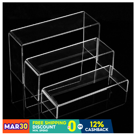3pcs clear acrylic stand rack display | Shopee Philippines
