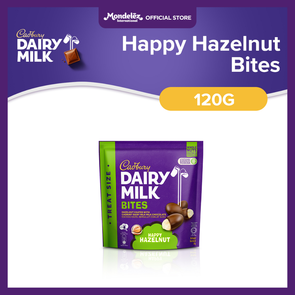Cadbury Dairy Milk Bites Hazelnut 120g Smooth Creamy Taste, Sweet