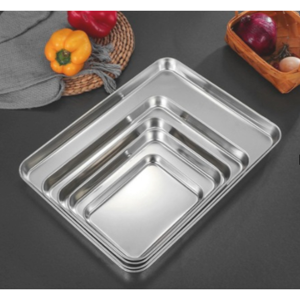 Stainless Rectangular deepened & shallow sold per set (4pcs) | Shopee ...