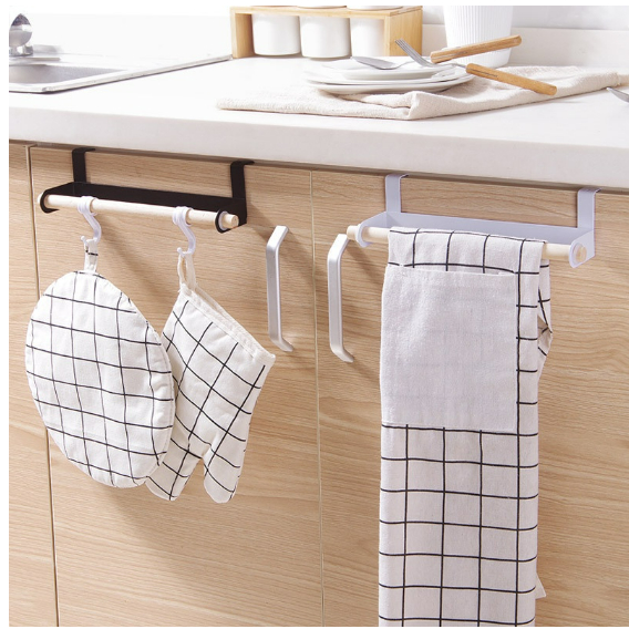 Dailyhome Kitchen Rag Paper Roll Bar Hanger Bathroom Towel Rack Over ...