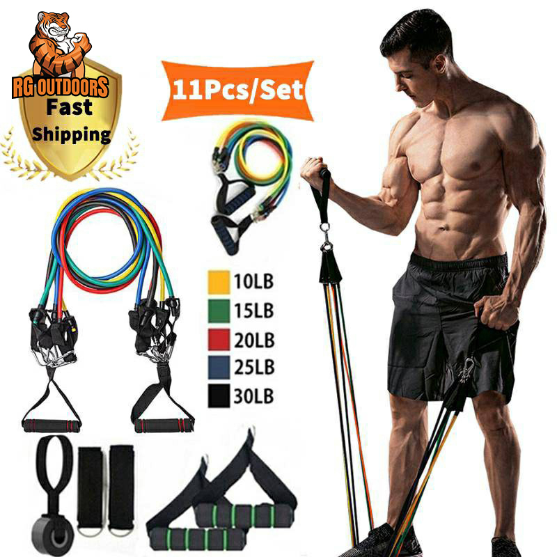 Yoga Exercise Expander with Door Anchor Training Bar Gym Stretch Pull Rope  11PCS Multifunction Fitness Resistance Tube Band Set - China Exercise Bands  with Handles and Pull up Resistance Tube Bands price