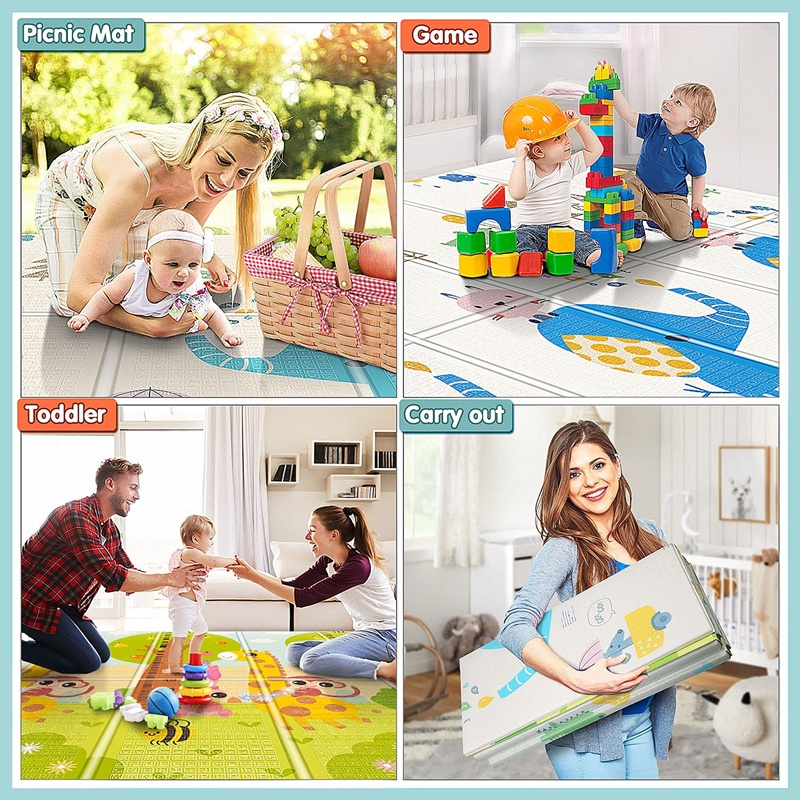Available Baby Playmat XPE 2 Design Front And Back Playpen Mat Large