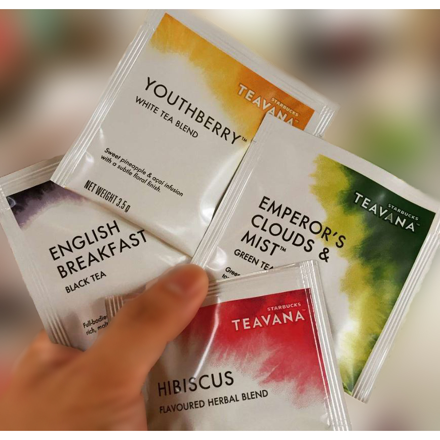 STARBUCKS Teavana Retail PER SACHET, English Breakfast, Green Tea