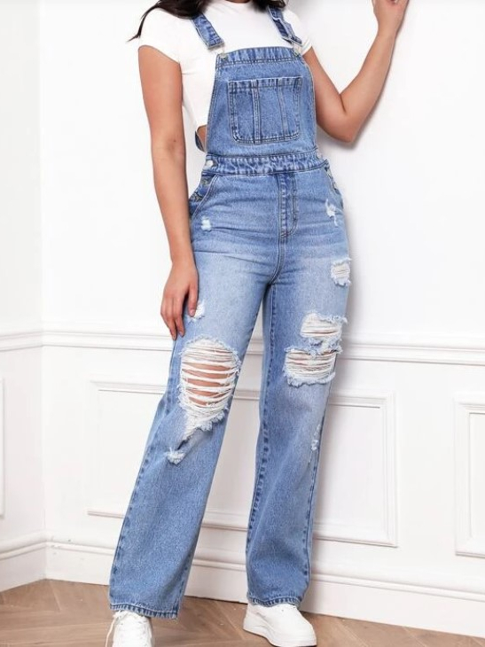 Women's Denim Jumper Pants | Shopee Philippines