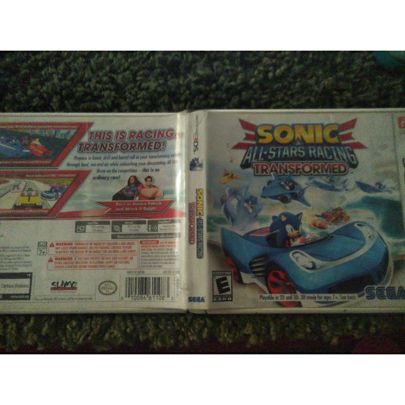 nintendo 3ds 2ds xl LL game sonic all star racing transformed (u.s ...