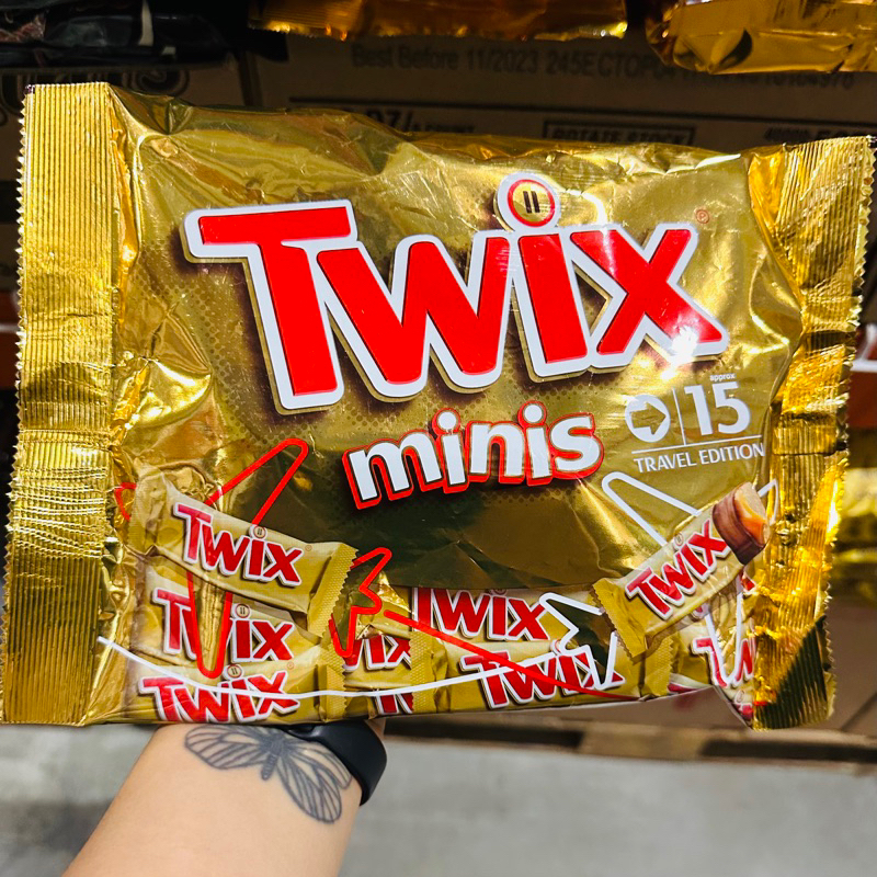 Twix Minis Chocolate Travel Edition 15pcs, Caramel Cookie Candy Bars