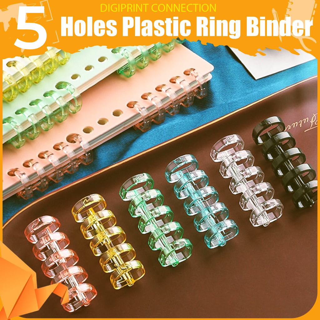5 Holes LooseLeaf Plastic Ring Binder Ring Binding Spines Combs DIY