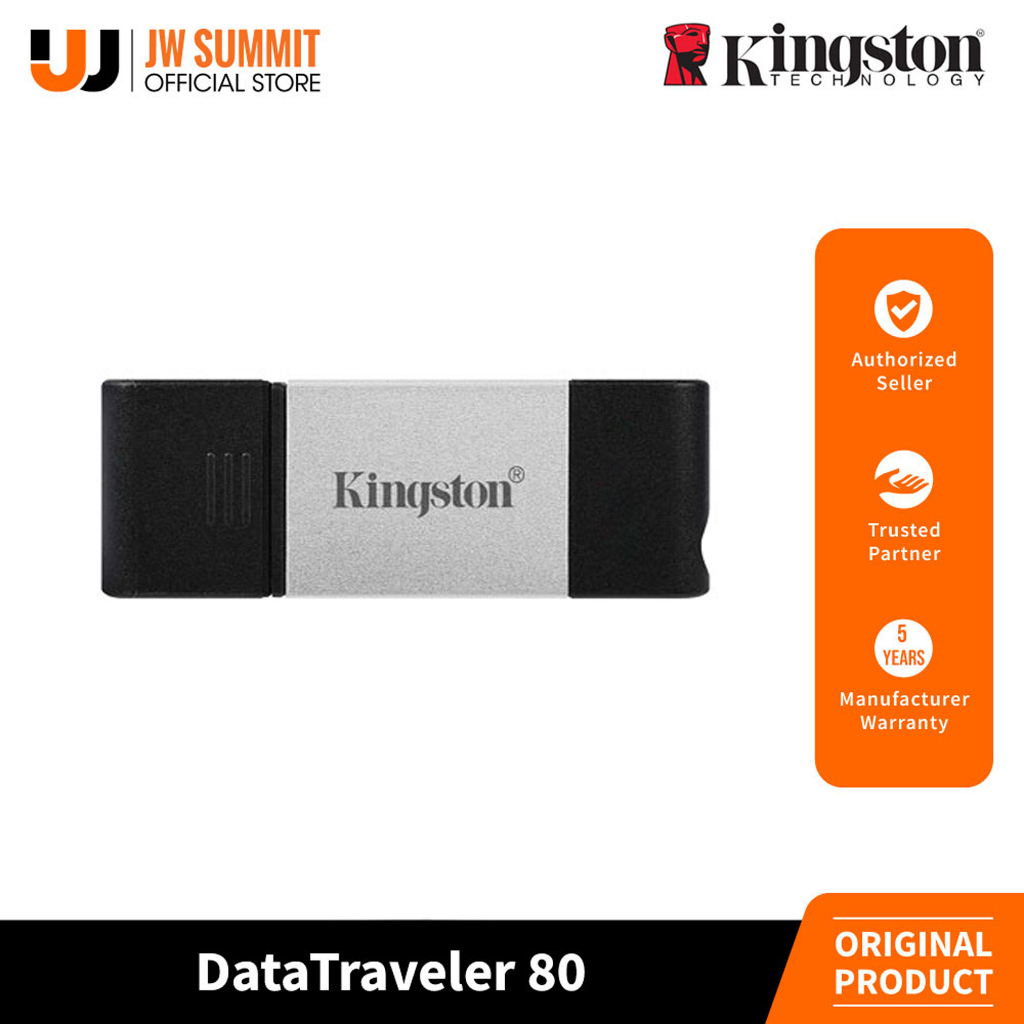 Kingston DataTraveler 80 32GB/64GB/128GB/256GB USB Type-C Flash Drive ...