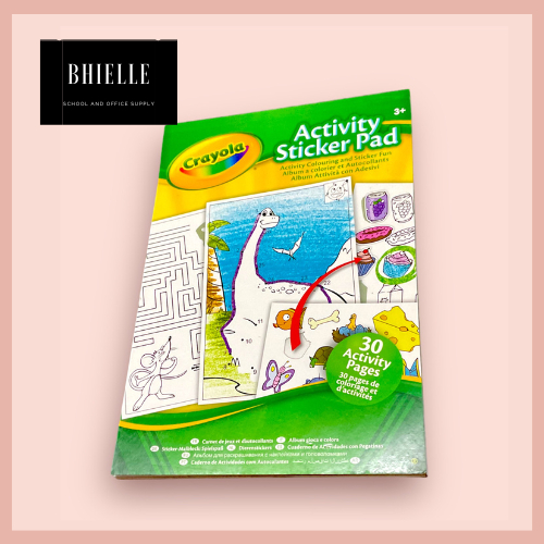 Crayola Animal Activity Sticker Pad Puzzles Coloring Book Kids Fun ...