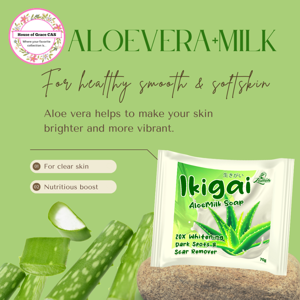 Ikigai AloeVera Milk Whitening & Moisturizer Beauty White Glowy Skin