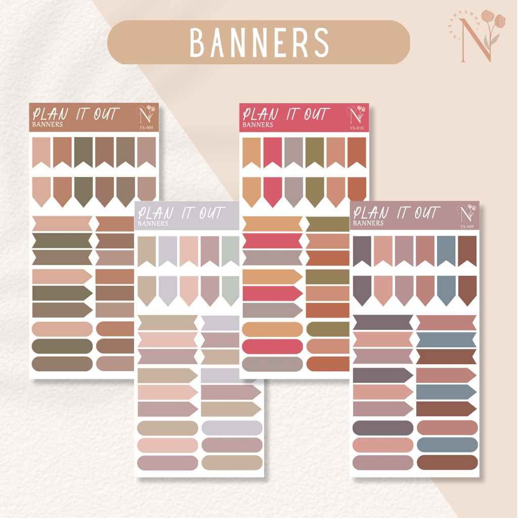 Banner Shapes | Functional Stickers | Planner Stickers | Shopee Philippines