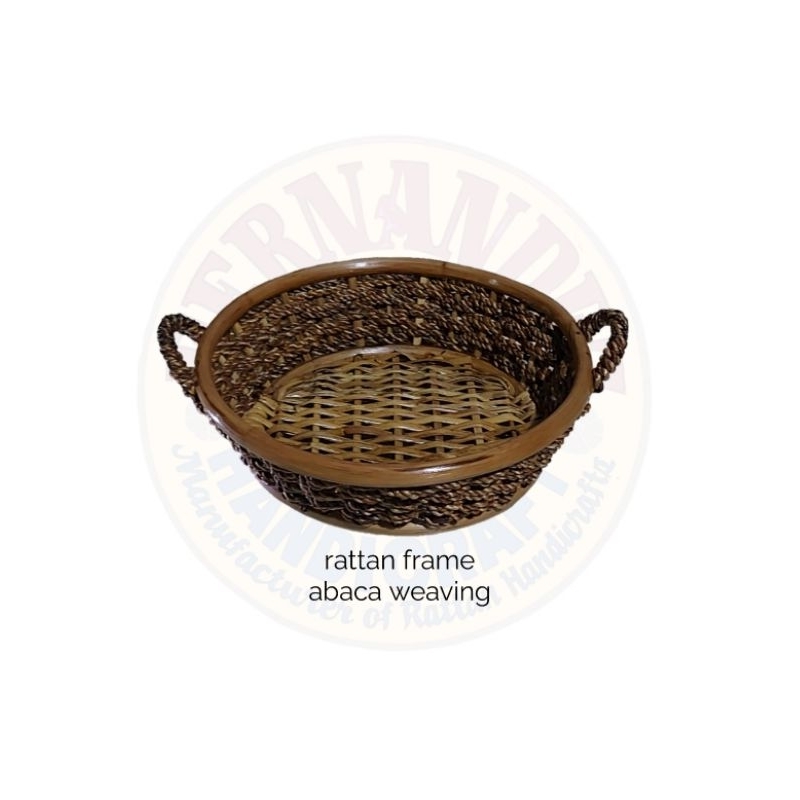 ELLESBOX 6 pcs round rattan abaca fruit tray | Shopee Philippines