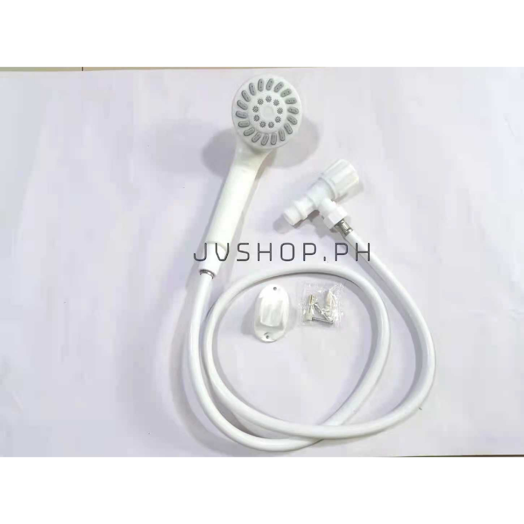 PVC Plastic Telephone Shower Head Hose And Holder With Single Angle