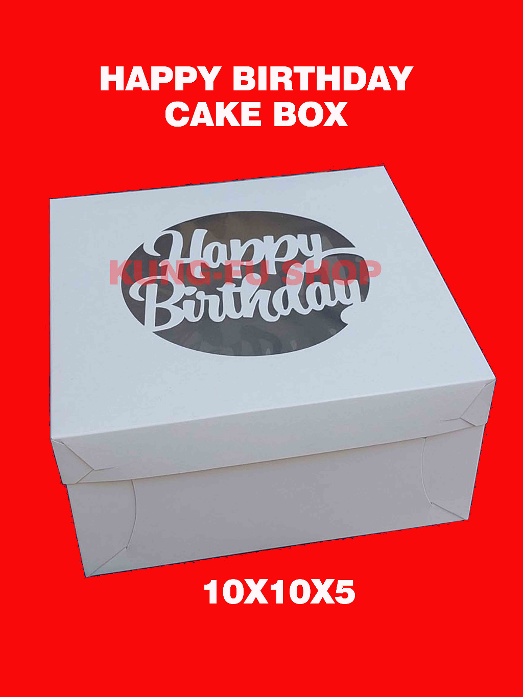 10x10x5 cakebox white with happy birthday cover Shopee Philippines