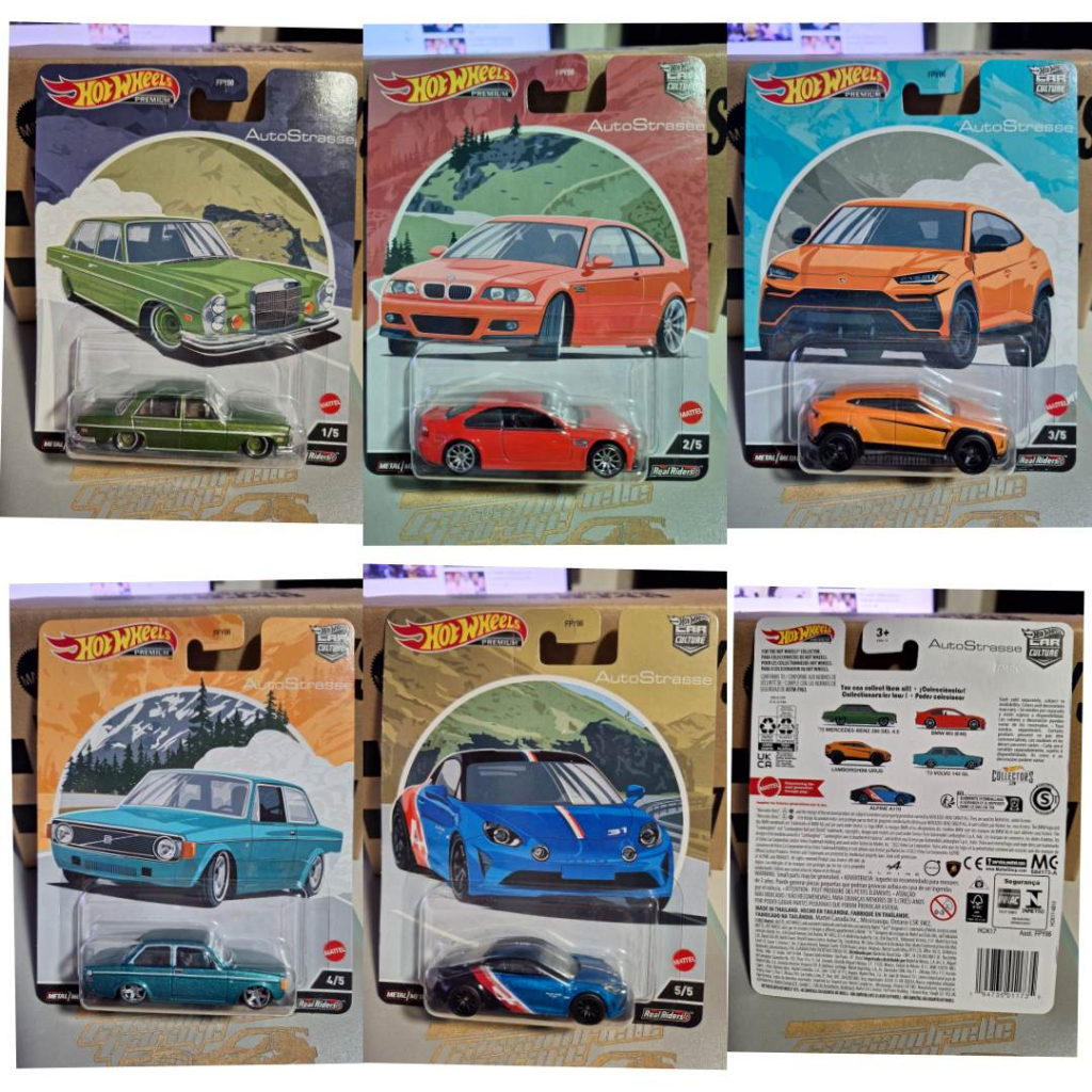 Lot De 5 Voitures Hot Wheels 2022 - Série Car Culture Case Q (HA41), échelle 1:64, Diecast