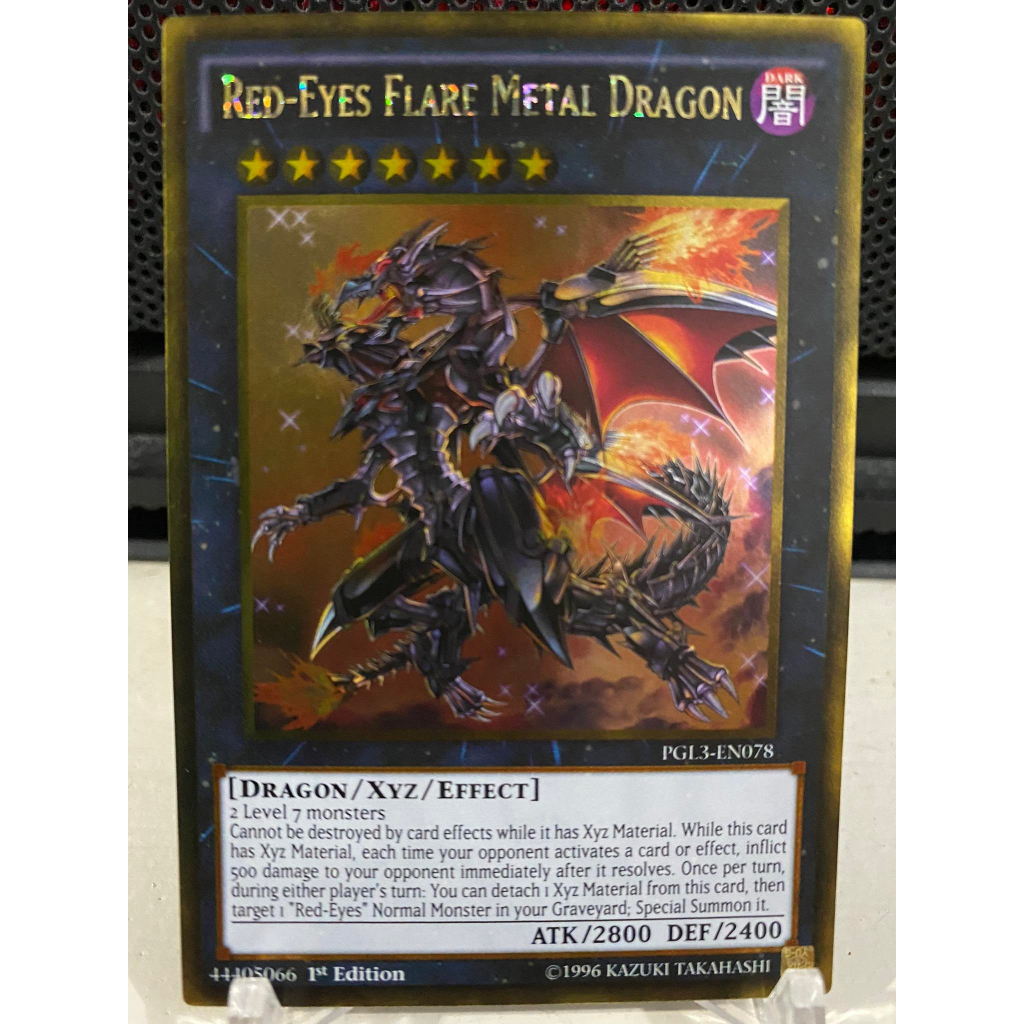 Red-eyes Flare Metal Dragon - Pgl3-en078 - Gold Rare 1st Edition 