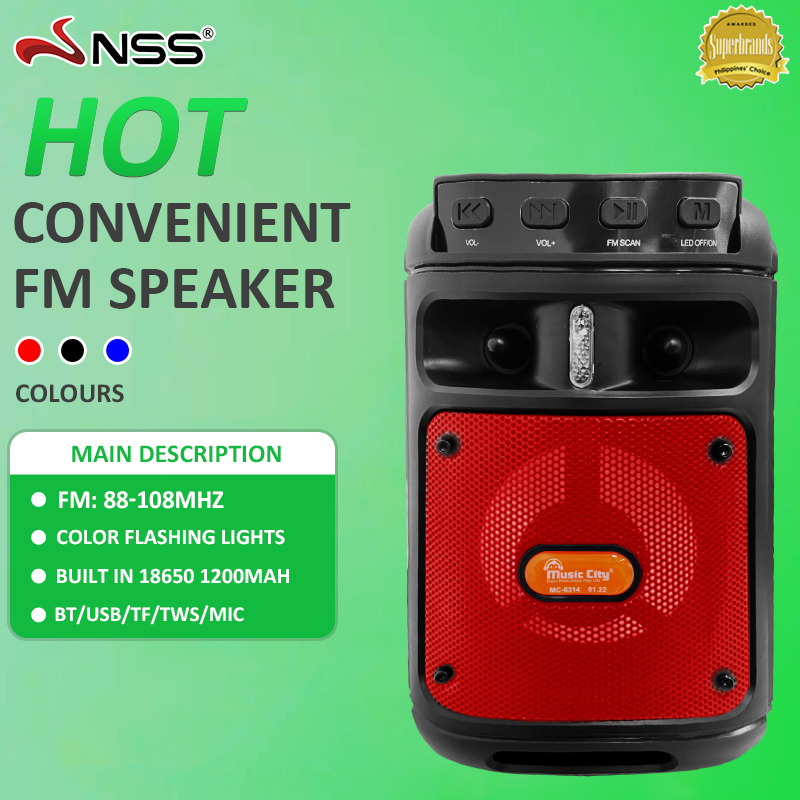 NSS Big tweeter karaoke bluetooth speaker with mic radio microphone TV