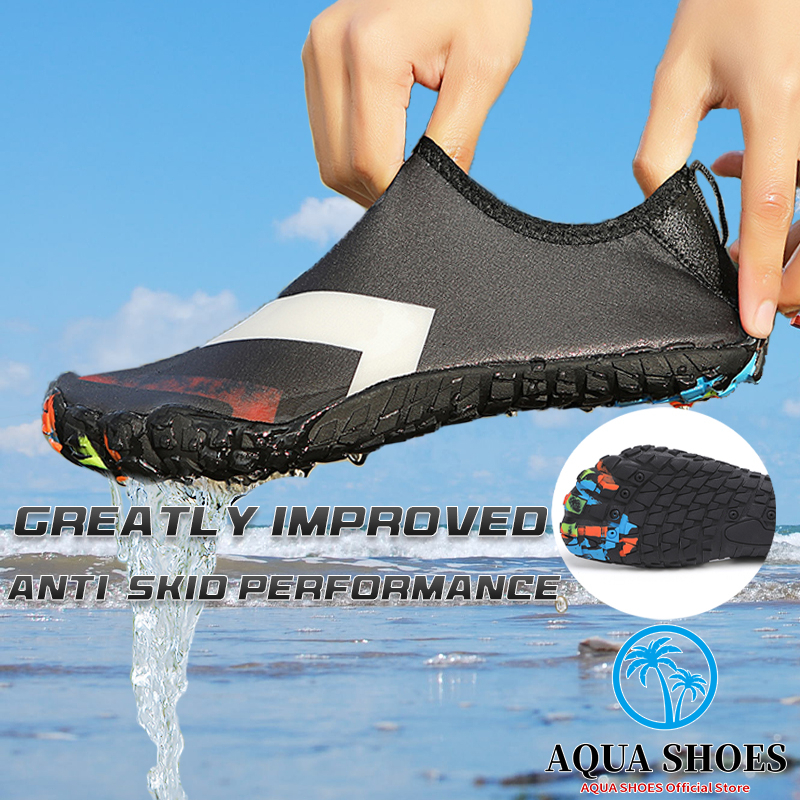 AQUA Shoes Unisex Beach Shoes Nonslip Swimming Shoes for Women Men Quick Drying Rubber Shoes
