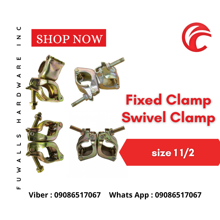 SWIVEL CLAMP 1 1/2 / GALVANIZED CLAMP / G.I CLAMP /PIPE CLAMP Shopee