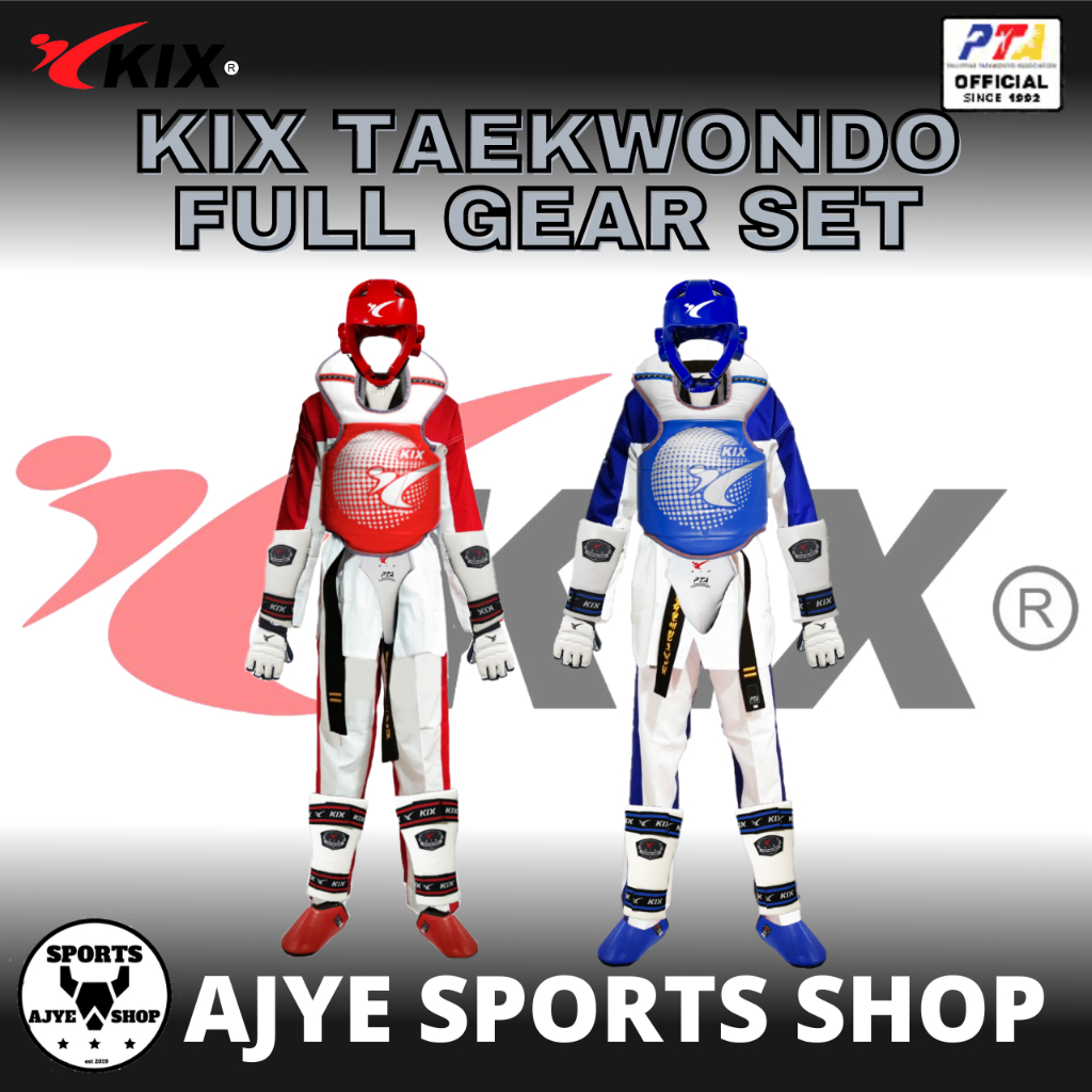 KIX TAEKWONDO FULL GEAR EQUIPMENT (free netbag) Uniform not included