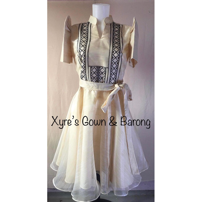 Mestiza Balloon Dress- Modern Filipiniana / Piña Organza/ Not Shiny ...