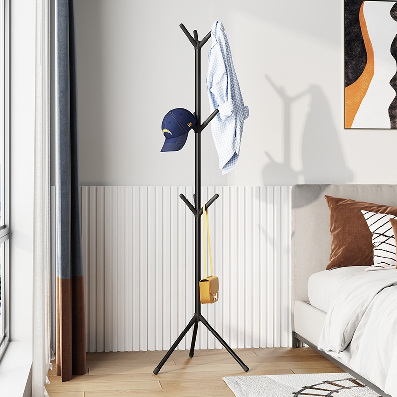 FAMILIFE Tree Fork Coat Rack 6 Hooks Multifunctional Floor-Standing ...