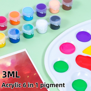 6 Colors Acrylic Paint Set 3ml Children Drawing DIY Acrylic Paint ...