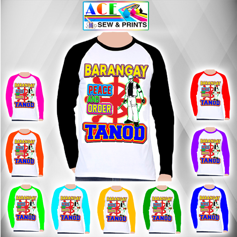 BARANGAY TANOD RAGLAN LONG SLEEVE SUBLIMATION PRINT | Shopee Philippines