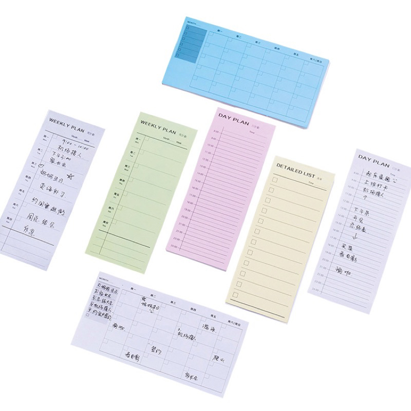 LSY 30 Sheets Simply Daily/Weekly/Month List Office Study Plan Memo Pad ...
