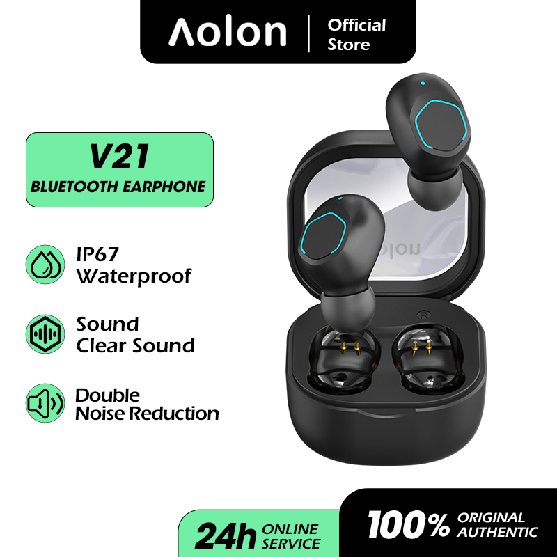 Aolon V21 Tws Bluetooth Earphones Stereo Wireless 5.2 Bluetooth 