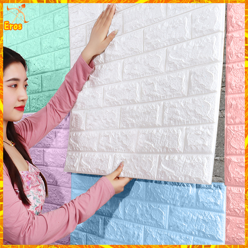 BIG SALE 38x35cm 3D Wallpaper Foam Brick Self Adhesive Wall Decor ...