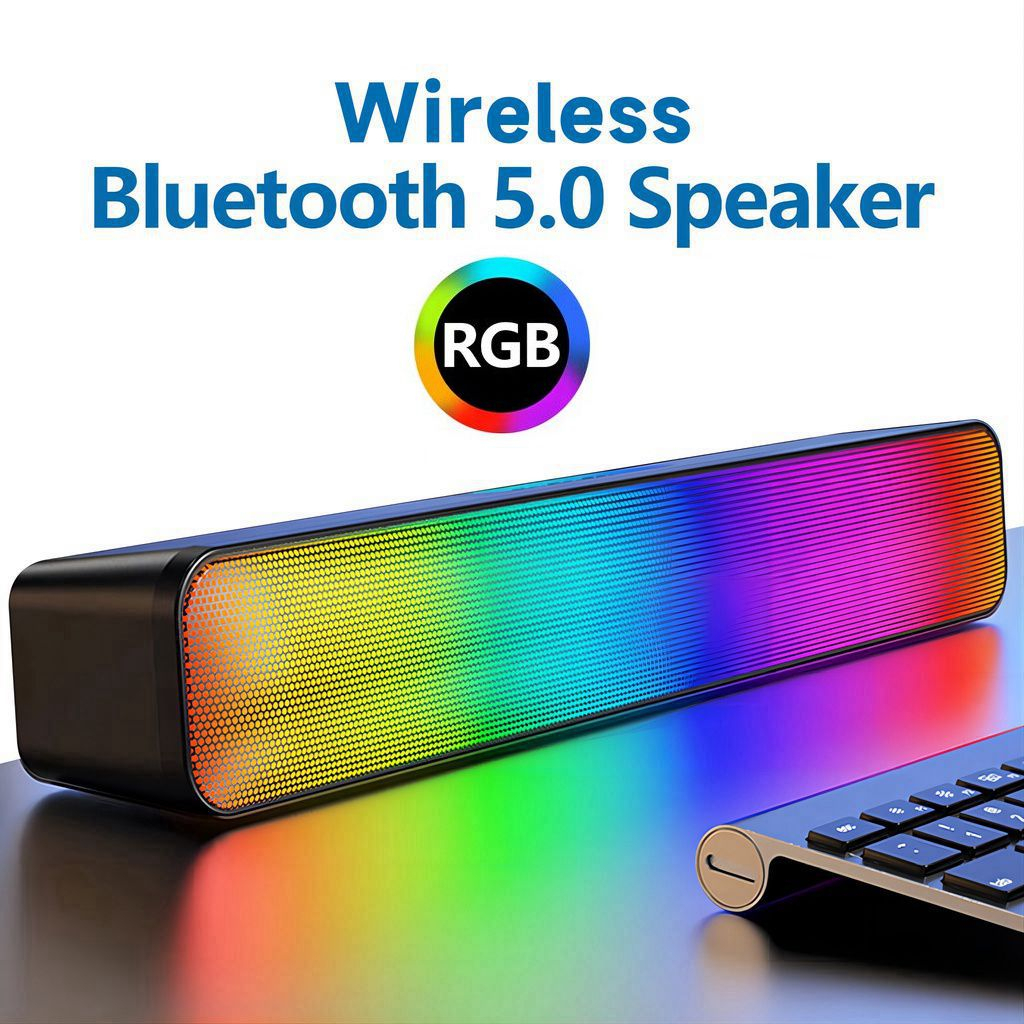 【XMT】B9 Led Soundbar RGB Desktop Soundbar Bluetooth 5.0 Speaker Home