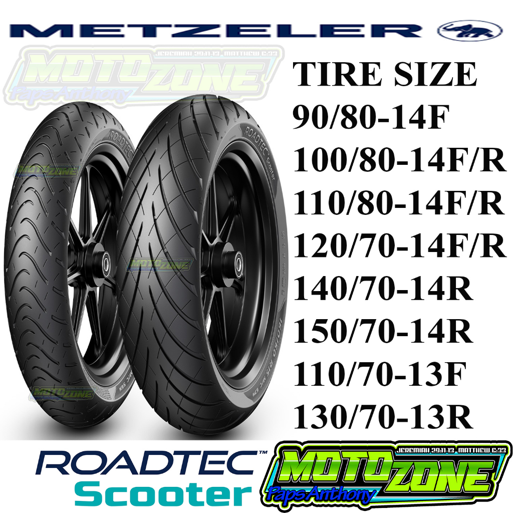 METZELER ROADTEC SCOOTER SIZE 13/14 FREE TIRE SEALANT AND TIRE VALVE ...