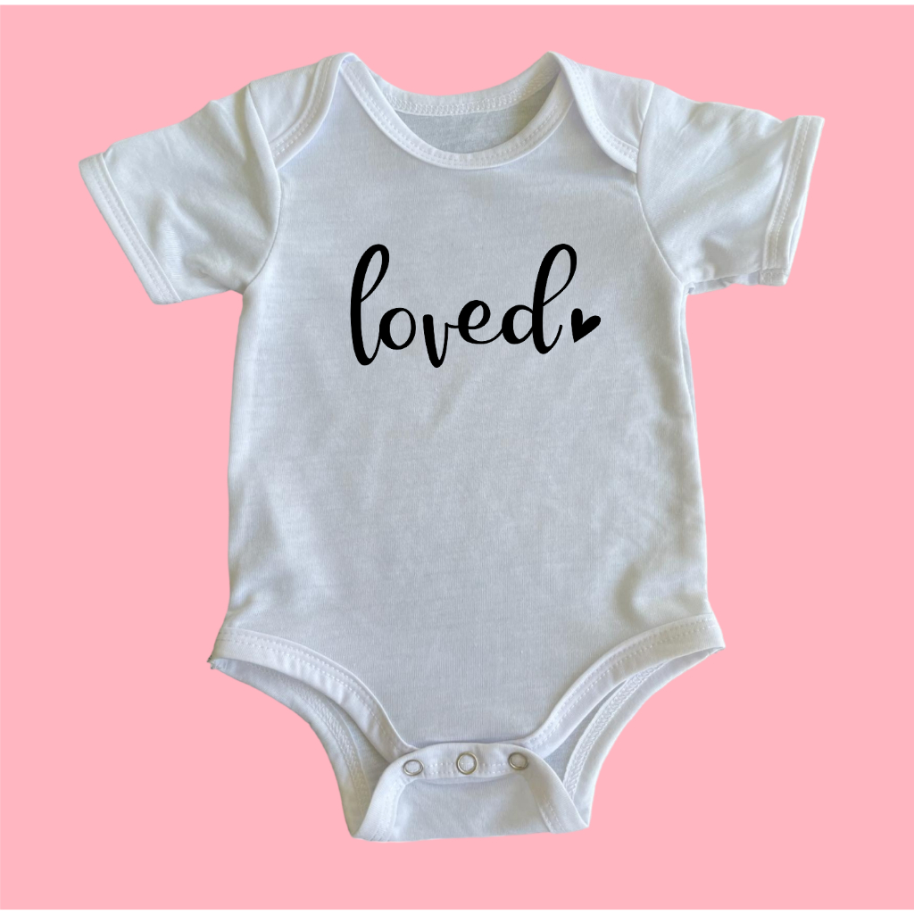 Loved ( statement onesie / baby onesie ) Shopee Philippines