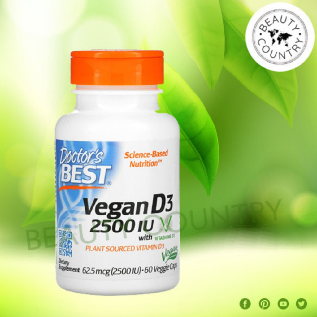 Beauty Country Doctor's Best Vegan D3 with Vitashine D3 Vitamin D3