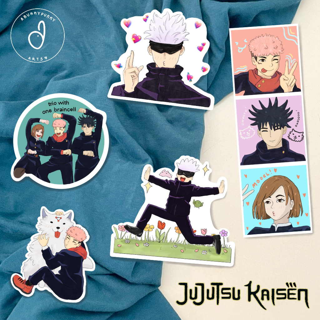 Waterproof Jujutsu Kaisen Sticker Flakes Vinyl Stickers | Gojo, Yuji ...