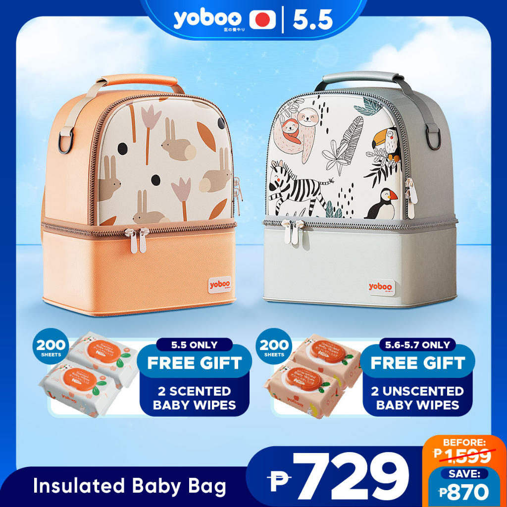 Yoboo Insulated Baby Bag Waterproof Lightweight Maternity Bag
