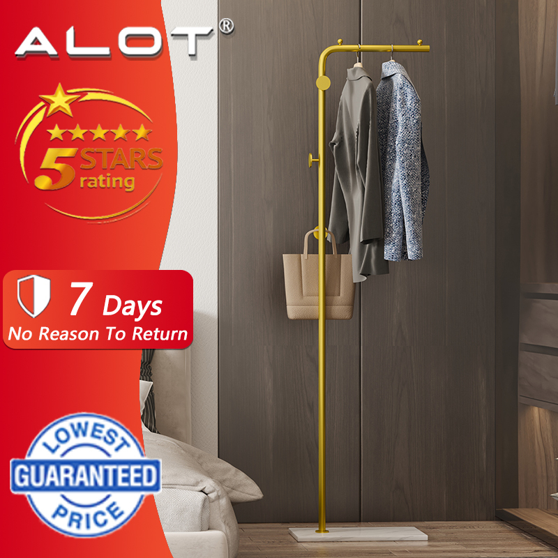 ALOT Clothes Rack Modern Iron Bedroom Coat Stand Clothes Trousers Scarves Bag Umbrella Stand