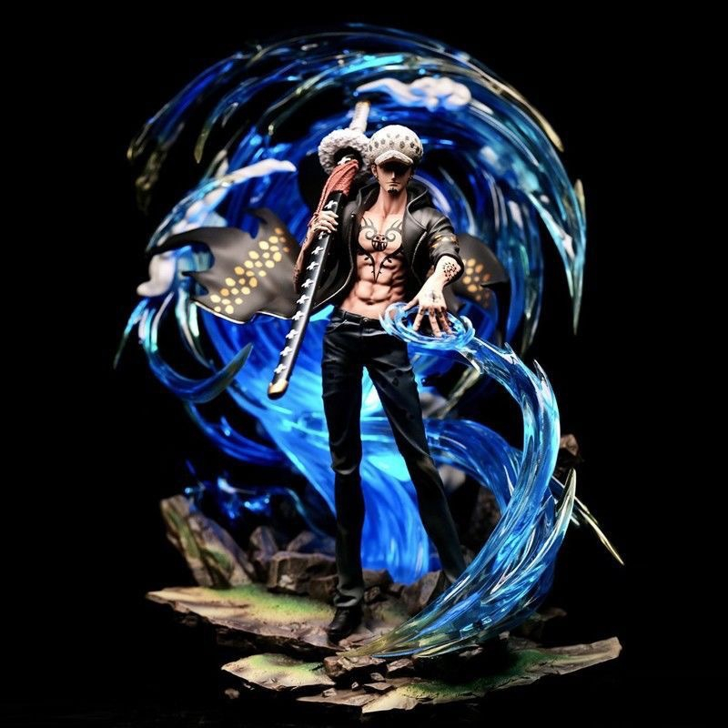 Little akiba Anime one piece Trafalgar D. Water Law figure model toy ...