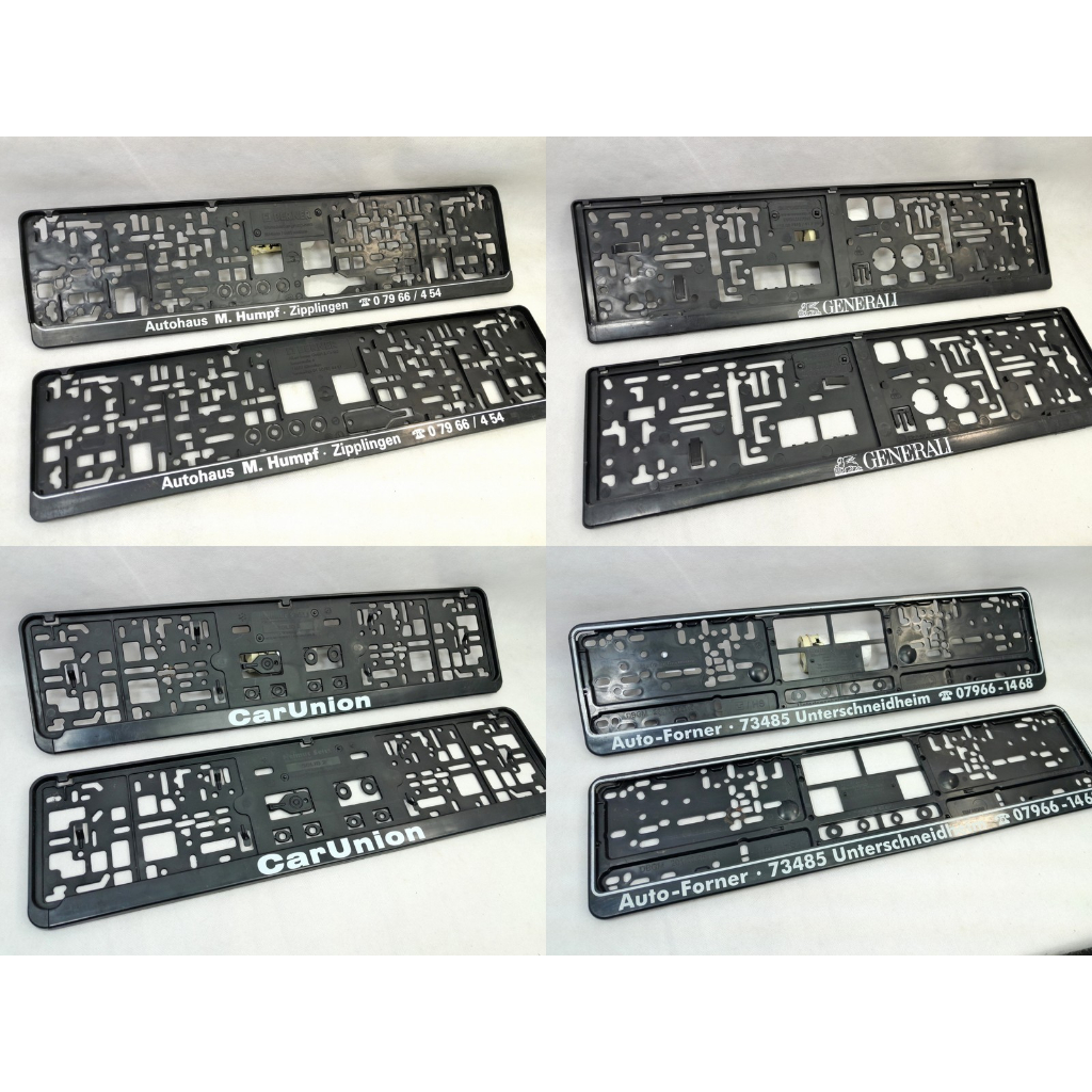 German Euro Plateholder VARIOUS Original European Plate Holder USED