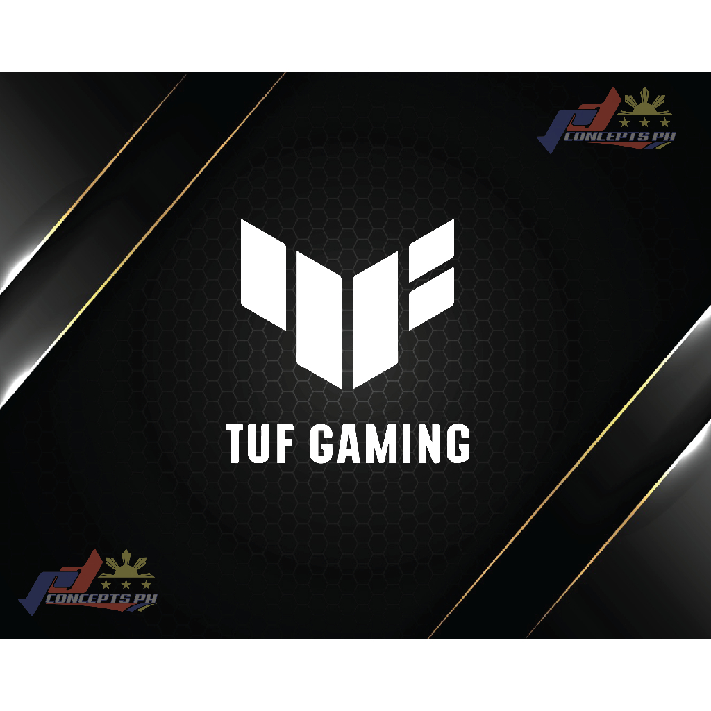 TUF Gaming Logo w/ Text Sticker Cut-Out Vinyl Sticker | Shopee Philippines