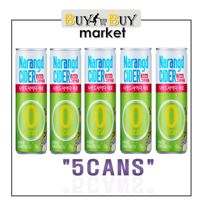 **BIG PROMO*!!"5CANS!!*Narangd Cider ( Zero Sugar )"GREEN APPLE" 245ml