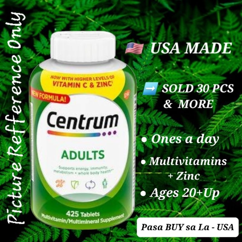 (Centrum Advance) Multivitamins+Minerals+zinc Adult Ages20+49 only Shopee Philippines